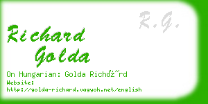 richard golda business card